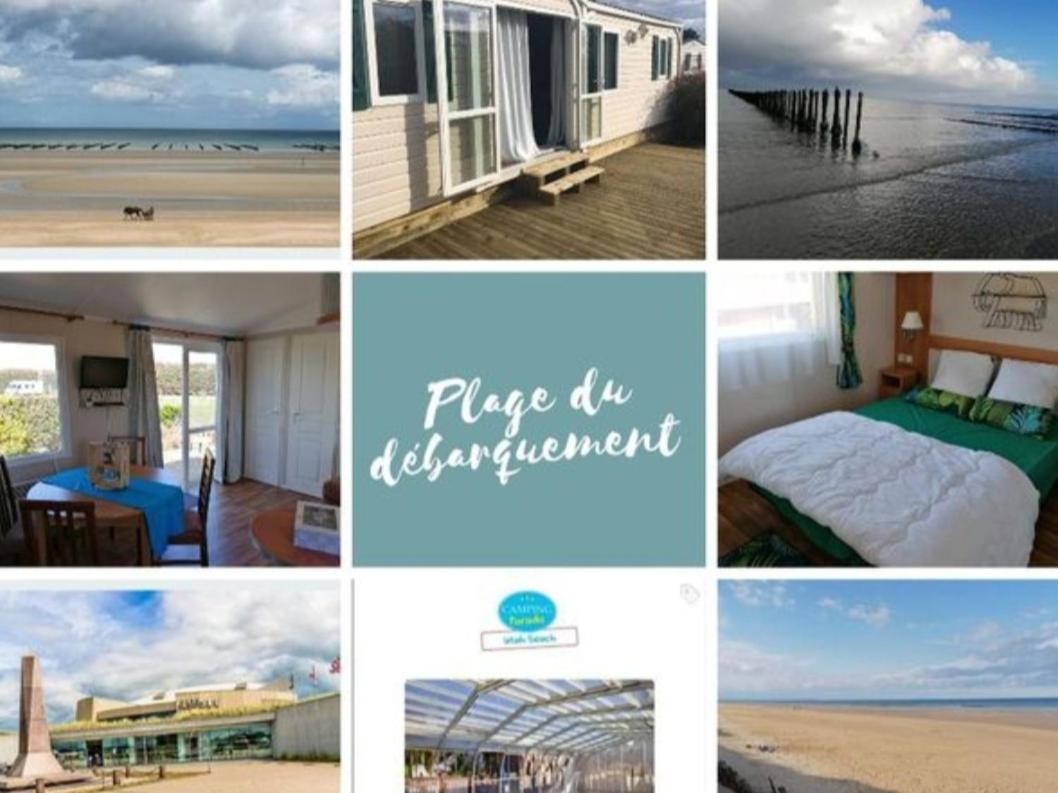 Mobile-Home 100M Plage Utah Mme Surget Sainte-Marie-du-Mont  Exteriér fotografie